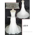 sparking hand made beaded belt rich lace style top quality wholesale price bridal dress alibaba L0314